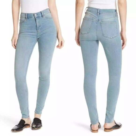 Free People Jeans 26 Long And Lean High Rise Skinny Denim Jegging Pant‎ - Picture 1 of 5